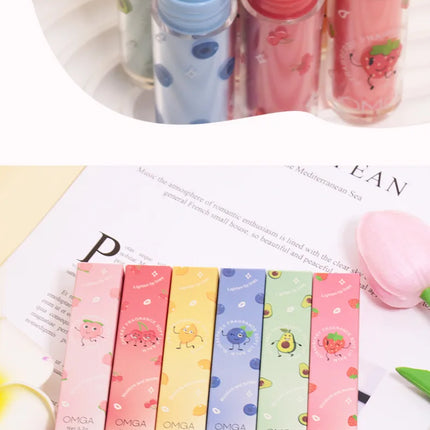 Fruity Color Changing Lip Balm Natural Temperature Change Coloured Lipstick Long Lasting Moisturizing Makeup Cosmetics for Women