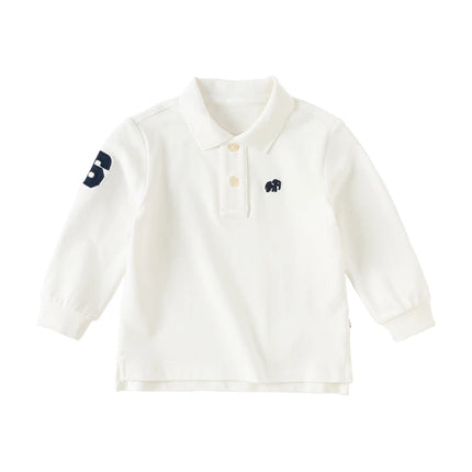 Dave Bella Boys Girls Clothing Lapel Cotton Long Sleeve Spring Autumn Version Solid Color Kids Fashion Polo Shirt DB3243929