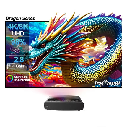 2026 NEW Dragon Series Fresnel ALR Fixed Frame Projection Screen Ambient Light Rejecting for Ultra Short Throw UST Projectors