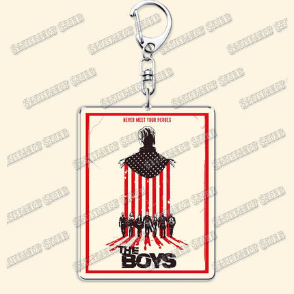 Popular TV Show Keychains Homelander Billy Butcher Starlight Vought Key Chain Ring for Bag Superhero Keyring Jewelry Fans Gifts