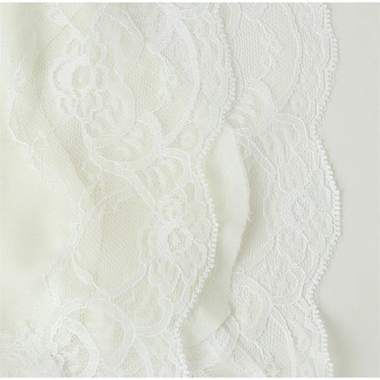 Women Lace Patchwork Sling Top Sexy V-neck Sleeveless Side Split Solid Color Vest 2025 New Summer Lady Party Vacation Tops