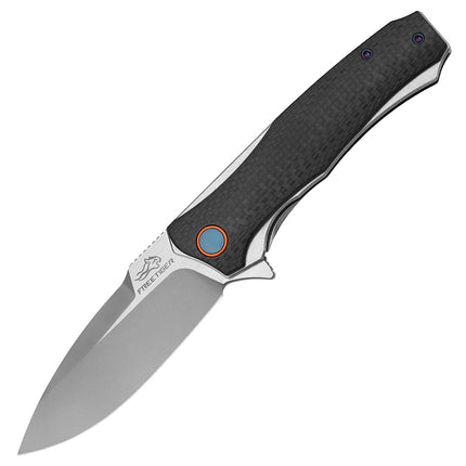 FREETIGER FT81 Folding Knife Ceramic Sandblasted D2 Blade G10/Carbon Fiber/PEI Handle Camping Hunting Survival Utility EDC Knife