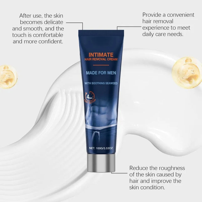 Avocado Man Hair Removal Cream Intimate Areas Good Smelling Non Irritating Permanent Painless Body Beard Hair Remover