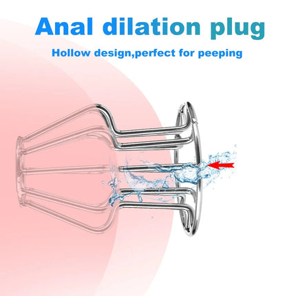 1PCS Metal Hollowed-Out Anal Plugs for Anal Dilatation Exercises, Masturbation & Couples Play, Adult Sex Toys