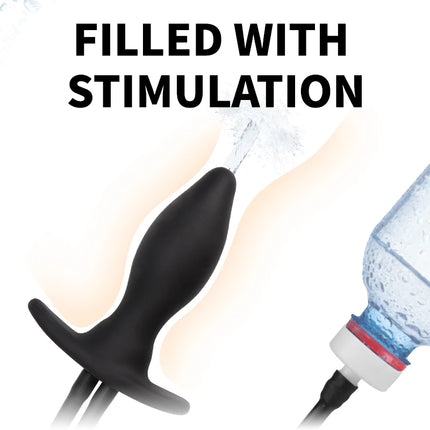 Anal Dilator Water Spray Butt Plug 3 IN 1 Inflatable Anal Plug Prostate Massager Sex Toys for Women Men Enema Cleaner