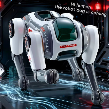 New Dual Remote Controlai Voice Interactive Toy Dog Programming Acrobatics Stunt Expert Children'S Toy Boy