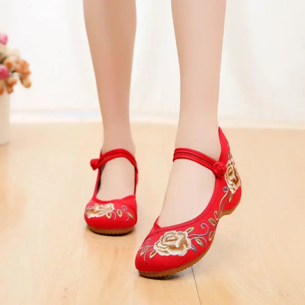 Casual Shoes for Women, Fashion Vintage Elegant Ethnic Style Embroidery Streetwear Chinese Style Women's Shoes, Summer New