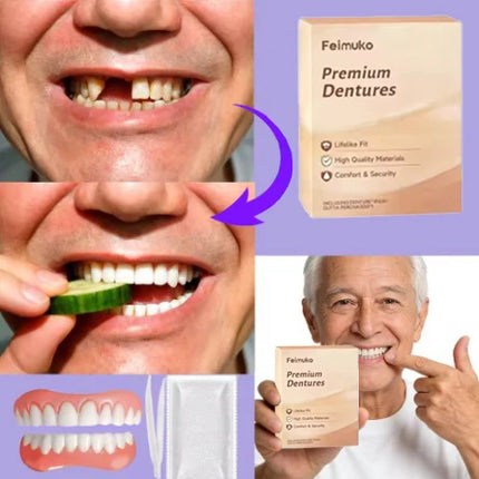 Resin Denture Set Soft Dentures False Teeth Set Comfort-Fit Denture Resin Kit Soft Denture Kit for Daily Use 2026 new