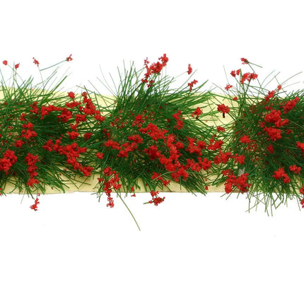 1Set Miniature Flower Cluster Garden Decor DIY Grass Tufts Building Layout Static Scenery Model 9*1*0.6cm Durable Sand Table
