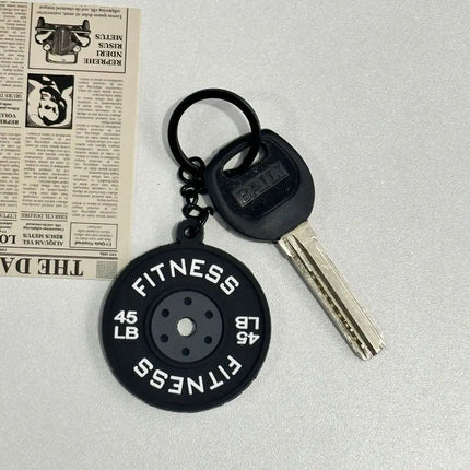 Mini Barbell Plates Key Chain Water Cups Creative Simulation Dumbbells Keyring Kettlebells Bag Charm Fitness Series Pendant