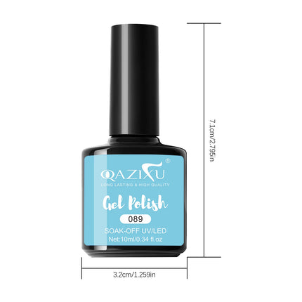 QAZIXU Sky Blue Nail Gel Polish Soak Off UV LED Semi Permanent Varnish Manicure Tools For Salon Nail Art DIY Popular Color