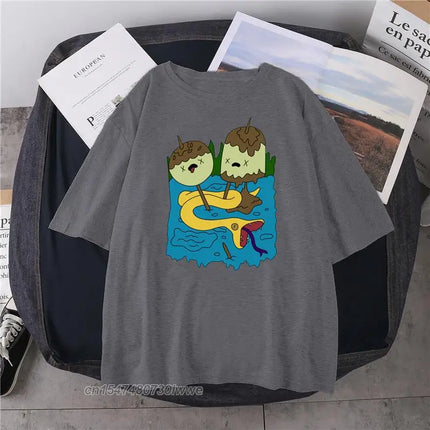 Marceline And Princess Bubblegum Kawaii Shirt Funny T-shirt Gift T-shirt Streetwear T-shirt Plus Size Men/Women T-shirt 90s