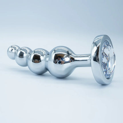 Metal Anal Plug Prostate Massager Anal Beads Butt Plug Metal Dildo G-spot Stimulating Sex Toys for Men and Women But Plug