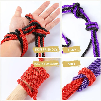 10M/5M BDSM Bondage Shibari Sex Rope Beginner Set Kit Adult Bondage Hand Feet Whole Body Restraints Set Sex Toys for Women Men