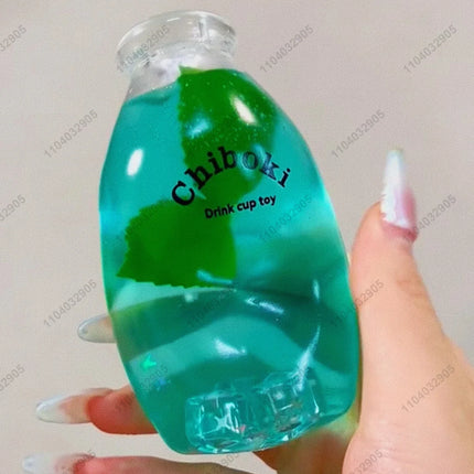 Boba Bottle Stress Ball Squishy Toy Water Bottle Fidget Toys ASMR Sensory Novelty Toys For Kids and Adults Anti Stress Relief