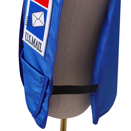 Kids Cosplay Postman Boys Girls Professional Mail Carrier Uniform Costume with Hat Halloween Carnival Dress Up Party Stage Show