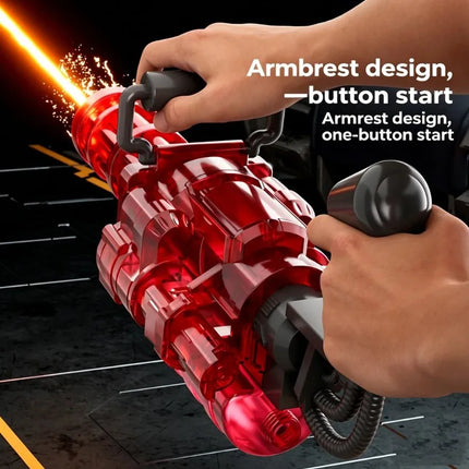 SSAuto Gatling Water Cannon Rotating High-Pressure Large Capacity Gatling Water Gun Toy Adults Outdoor Summer Fun Play Kid Gifts