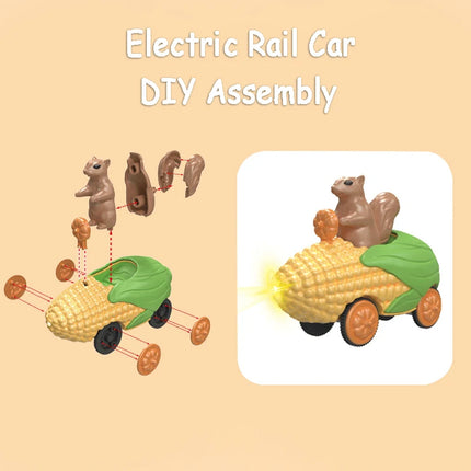 Magnetic Tiles Road Car Boys Toys Building Blocks Electric Rail Car Construction Game STEM Activity Playset Montessori Kids Toys
