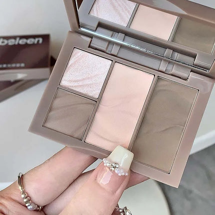 Sweet Mint Highlighter Contour Shading Powder Palette Makeup Matte Bronzer Highlight Glitter Brighten Face Blush Nose Contouring