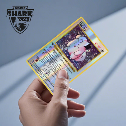 Pokemons Staryu Riolu Toterra Salamence Giratina Alakazam Glefairy Laser Holographic Credit Debit Card Sticker Film Skin Cover