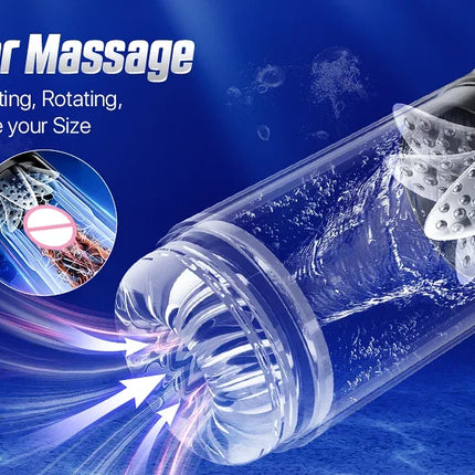 Automatic Male Masturbator Cup with Upgrade 12 S Vacuum Pump & 7 Sucking Rotating Licking Thusting Modes Pocket Pussy Stroker Blowjob Sex Toys For  MenAdult Toys Mens Sex Toys Pocket Pussy Pumps & Enlargers