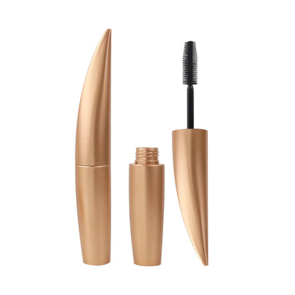 Dumb Gold Silicone Brush Eyelash Tube Empty Mascara Bottle 15ml Large Capacity Half-moon Eye Shadow Style