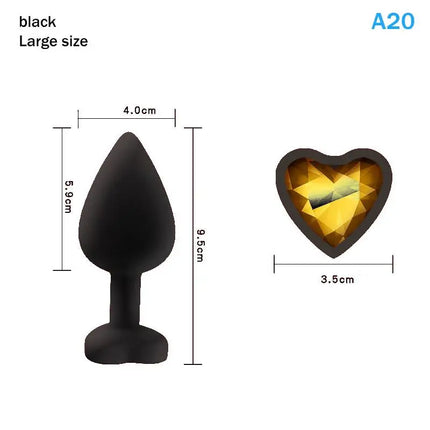 Silicone Anal Plug 3 Sizes Heart Soft Butt Plug Sexy Toy Prostate Massager For Women Men Couples Adult Game