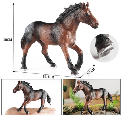 Latest Farm Horse Race House Car Model Action Figures Emulational Horseman Horse Animal Playset Figurines Toy for Christmas Gift