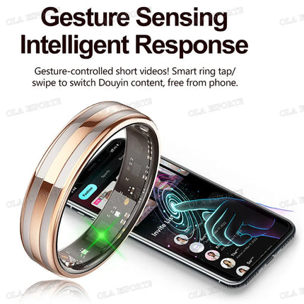 New 6.3mm Thin Smart Ring Health Monitor Smartring Outdoor Waterproof Ring Heart Rate Body Temperature Monitoring Sports rings