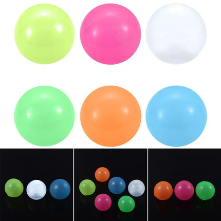Target Glorbs Balls Throw Ball Stress Relief Toy Sticky Ceiling Balls Glow in The Dark Decompression Glowing Sticky Ball