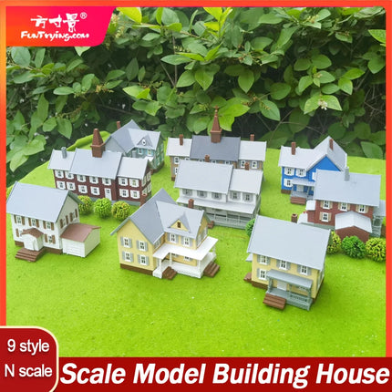 N Scale Model building kit Dwelling House 1:160 American Courtyard architecture Model Train Railway Layout DIY Material Diorama