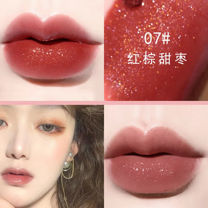 Water Light Lip Gloss Waterproof Lasting Crystal Glossy Lip Glaze Mirror Nude Liquid Lipstick Women Lips Makeup Cosmetics Tools