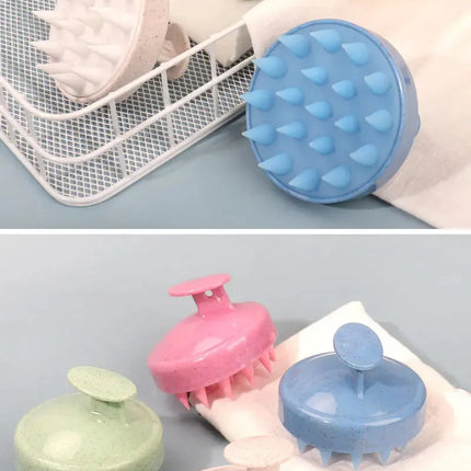 1pc Silicone Shampoo Brush Head Scalp Massage Comb Hair Washing Combs Bath Shower Body Massage Brushes Salon Hairdressing Tools