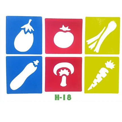 6PCS/Set Drawing Stencils for Kids Washable Reusable  Learning Themed Primary Shape Template for Kid Toddlers Preschool TMZ