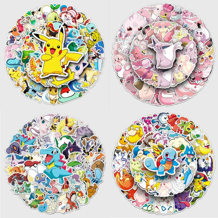 50PCS Pokémon Stickers - Pokémon Animation Decorative Stickers. For daily decorations like water cups, refrigerators, etc.