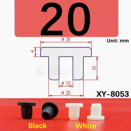 Black Silicone Rubber Hollow Stopper Plug Sealing Hole Caps Dust Plugs Pipe Tube Inserts Bungs Blanking End Cap