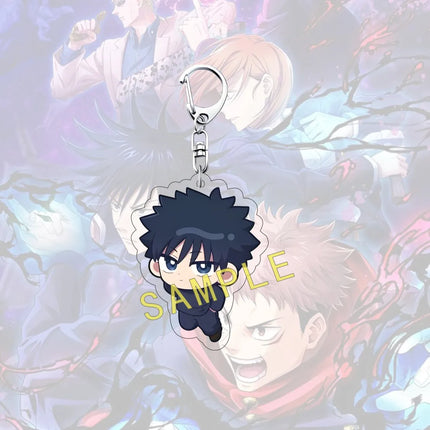 Anime JUJUTSU KAISEN 6cm Acrylic Cute Character Yuji Itadori Backpack Pendant Car Key Decoration Fan Gift Keychain