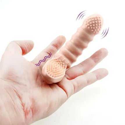 Erotic vibrating finger gloves g-spot stimulation high quality rechargeable finger vibrator couple flirting sex toys