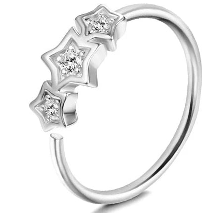 Drperfect 1Pc 20G Nose Rings Hoop for Women Men Surgical Stainless Steel Dangle Nose Ring Cartilage Earring Piercing Jewelry
