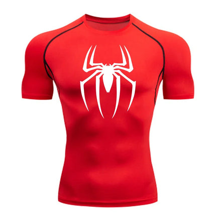 Men's Spider Print Sports Top - Quick-Dry Breathable / Men's Spider Print Sports Top - Quick-Dry Breathable