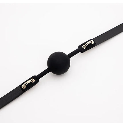 Black Silicone Mouth Gag Ball Adjustable Belt Mouth Sex Toys For Adult SM Games Sexy Shop Erotic Accessories Flirting toys ﻿
