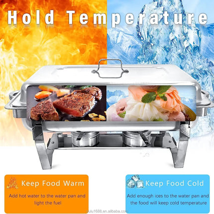 OLUL Magnetic Foldable Rectangular Alcohol Stove - Portable Camping Cooking Heater For Outdoor Picnics