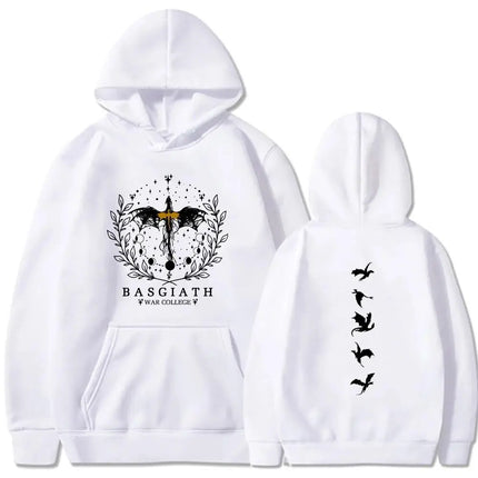2025 Vintage Fourth Wing Printed Hoodie Women Casual Retro Fashion Pullover Autumn Winter Gothic Long Sleeve Sweatshirts