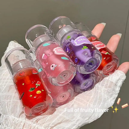 1/3Pcs HERORANGE Fruit Flavored Lip Oil Moisturizing Hydrating Lip Balm Primer Lip Care Cosmetic