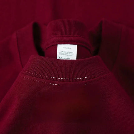 400g Cotton T Shirts Men Short Sleeved Heavyweight Summer Round Neck Loose Breathable Shirt for Men Women Basic Tee