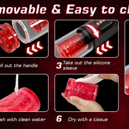 Male Automatic Masturbator Cup Penis Pump 7 Thrusting Rotating Vibrating Sucking Licking Modes Pussy Blowjob Sex Toys For Men