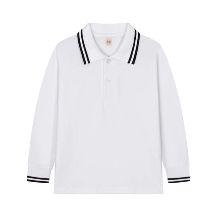 Kids T-Shirt Baby Boys Toddler Polo Shirts For Children's Clothing Boys Clothes Cute Korean Polos Striped White Blue Summer Tops