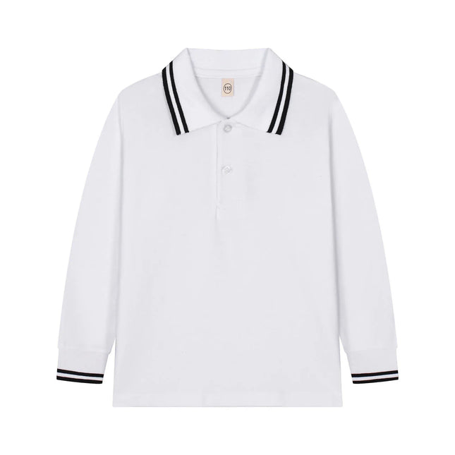 Kids T-Shirt Baby Boys Toddler Polo Shirts For Children's Clothing Boys Clothes Cute Korean Polos Striped White Blue Summer Tops