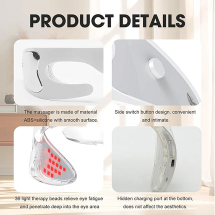 Red Light Theraphy Eye Massager Eyecare Glasses Eye Fatigue Relaxing Dark Circles Puffiness Wrinkles Reduction Beauty Care Tools