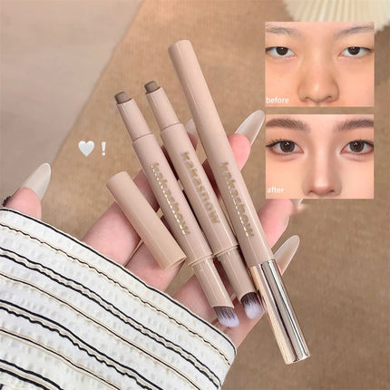 Highlighting & Bronzer Stick: Long Lasting Corrector with Brush, Brightening Concealer Pen, Nose Shadow, and Contouring Cosmetic